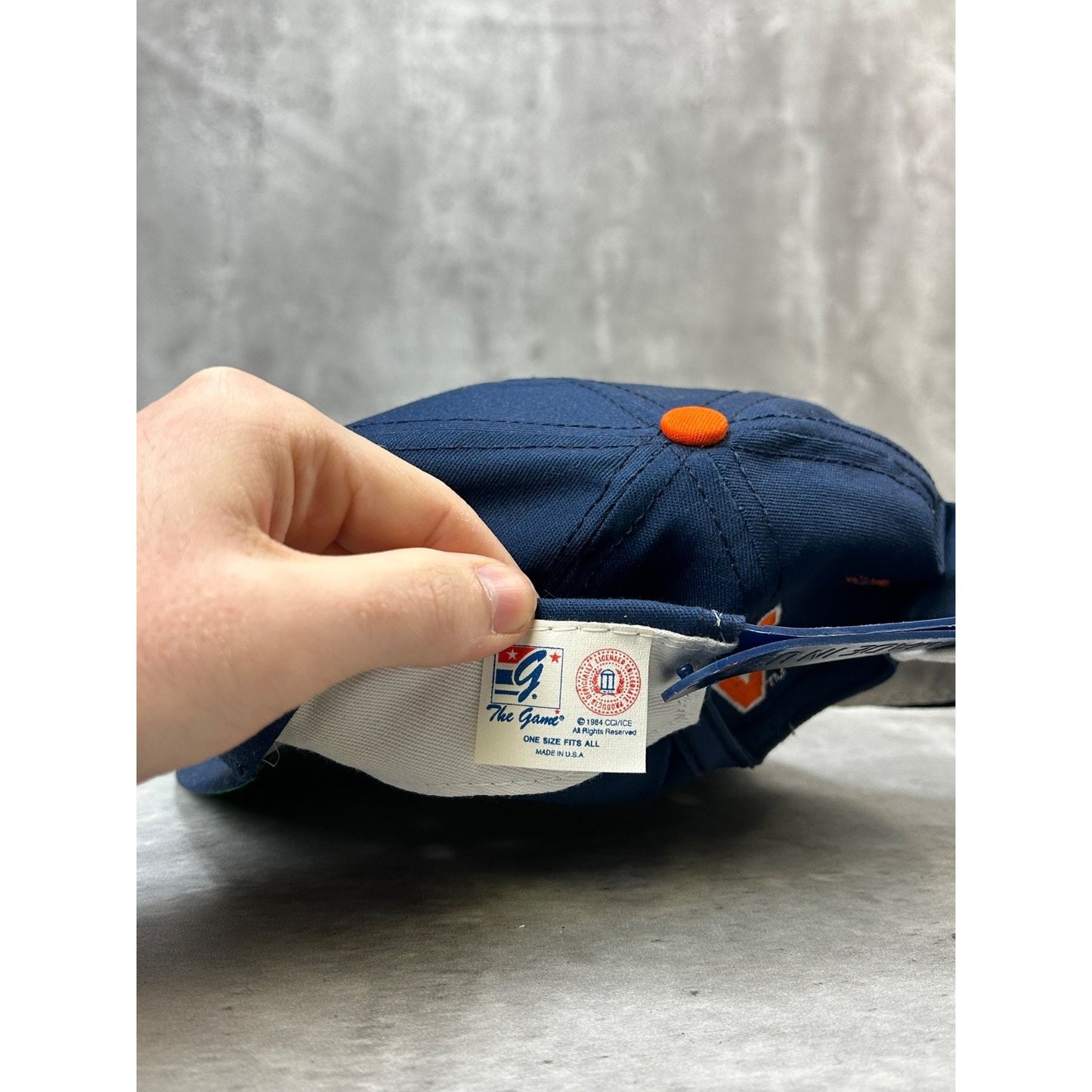 Vintage 90s Virginia Cavaliers NCAA Embroidered Spellout Snapback Hat OSFA