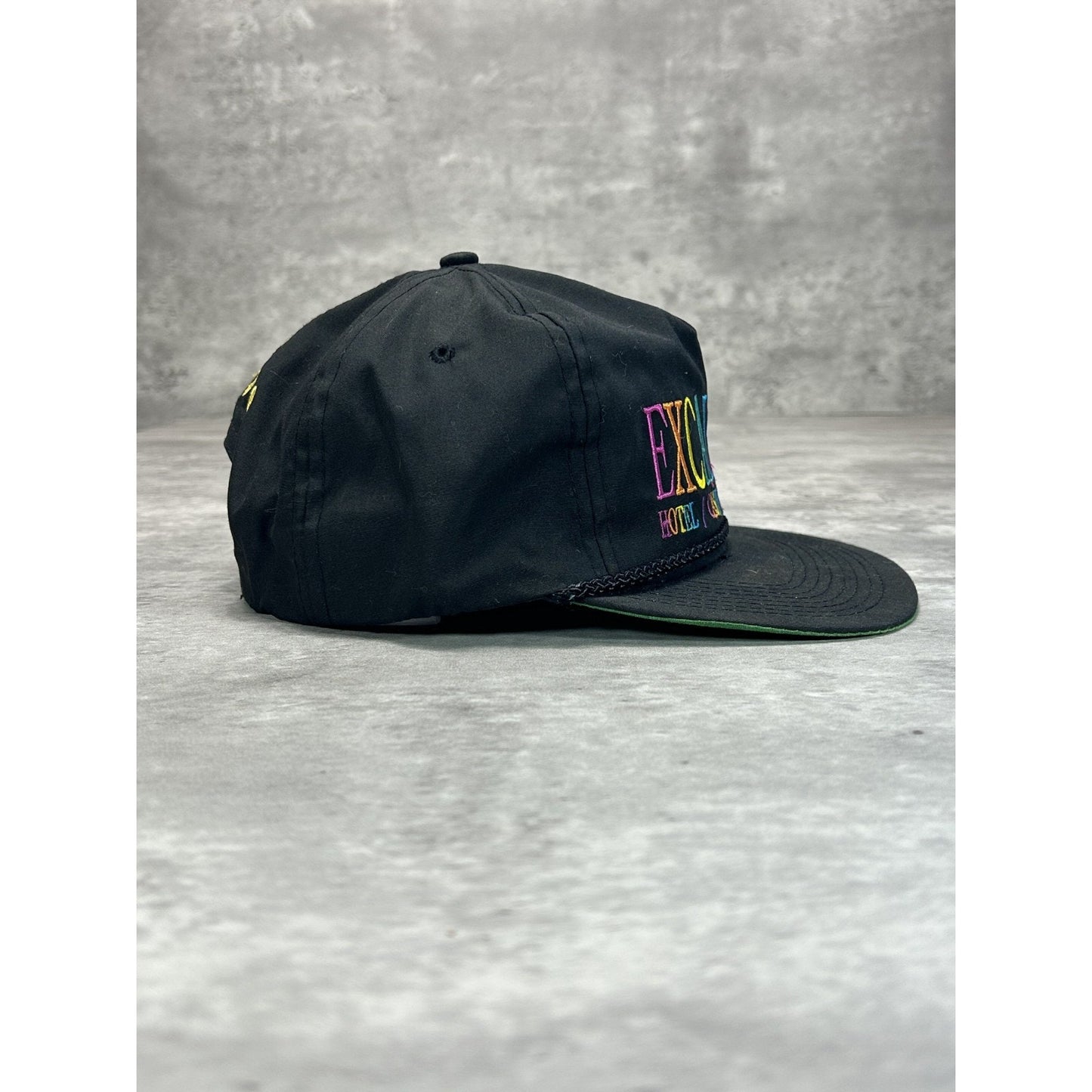 VTG 90s Excalibur Las Vegas Embroidered Spellout Destination Snapback Hat OSFA