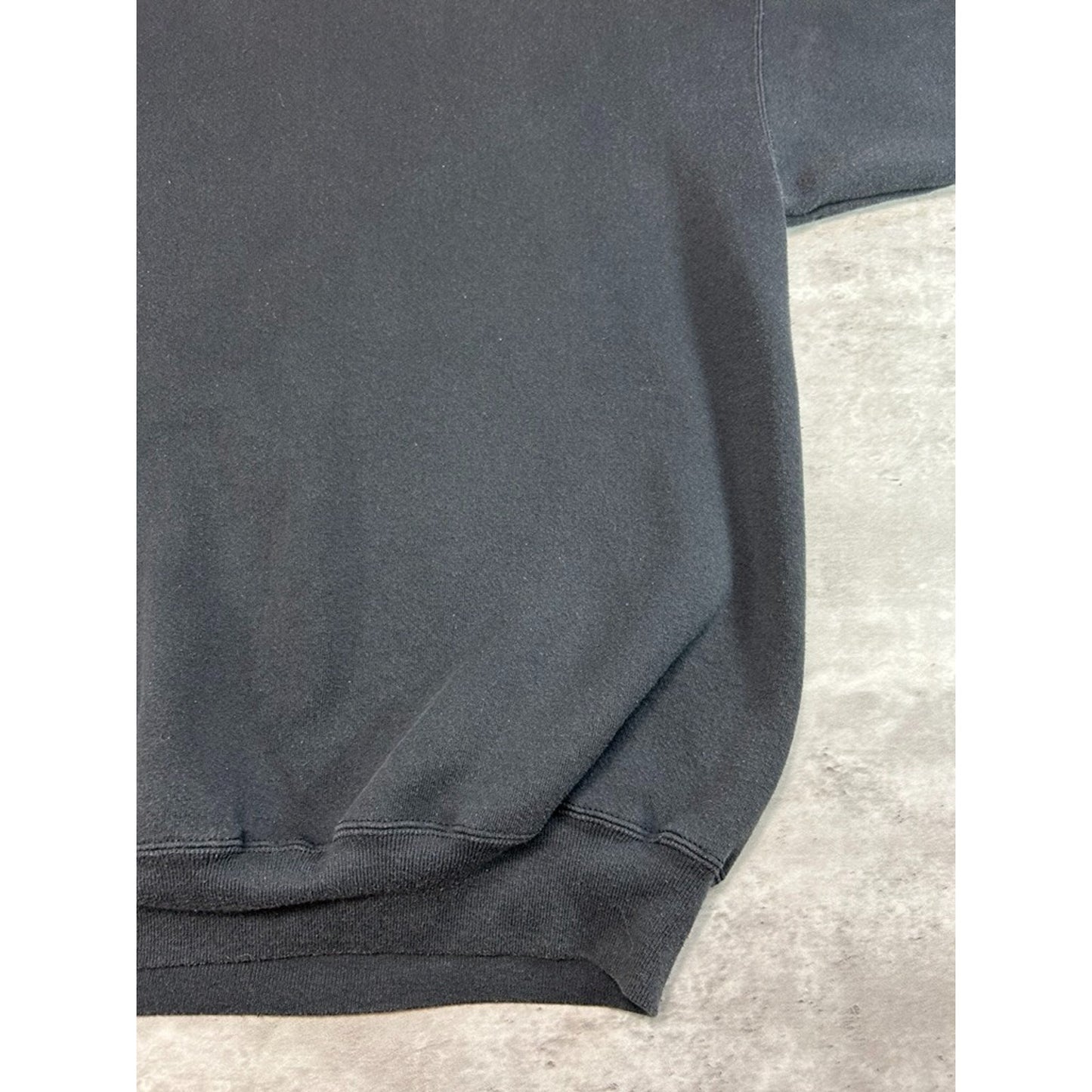 Vintage 90s Hanes Blank Pullover Crewneck Sweatshirt Size Large Black