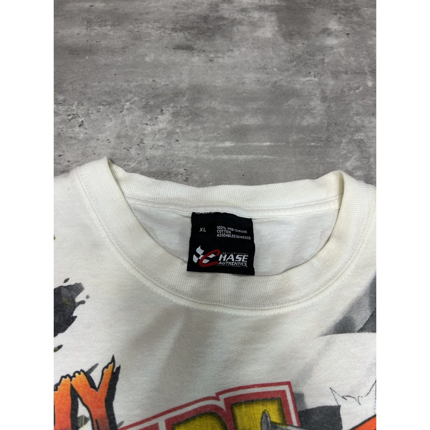 Vintage 2002 Tony Stewart Home Depot Racing Nascar AOP Graphic T-Shirt Sz XL