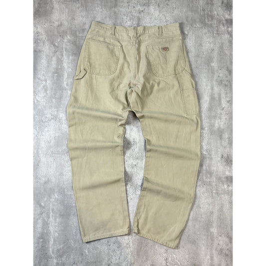 Vintage Dickies Canvas Workwear Carpenter Pants Size 38 Beige