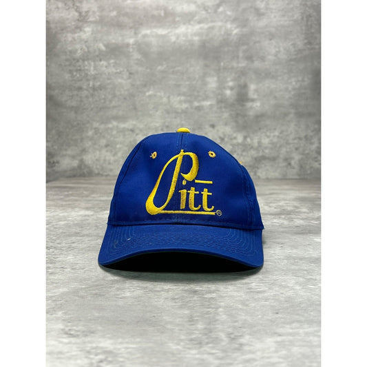Vintage 90s Pitt Panthers NCAA Embroidered Spellout Snapback Hat OSFA