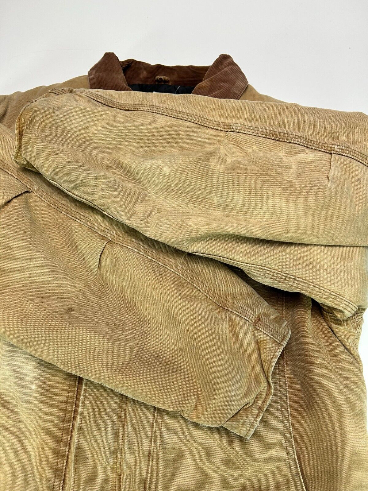 Vintage Carhartt Quilted Lined Canvas Work Wear Arctic Jacket Size Large