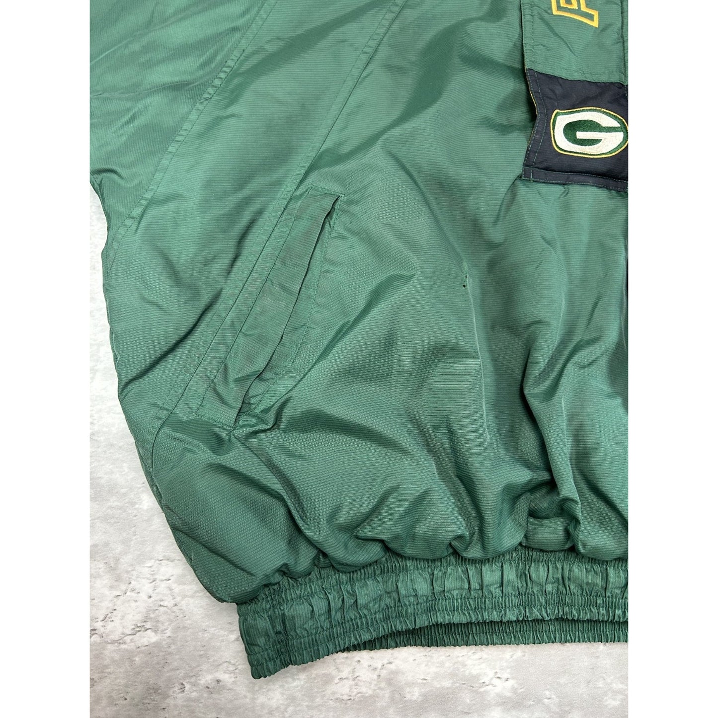 Vintage 90s Green Bay Packers NFL Embroidered Logo Starter Jacket Size XL