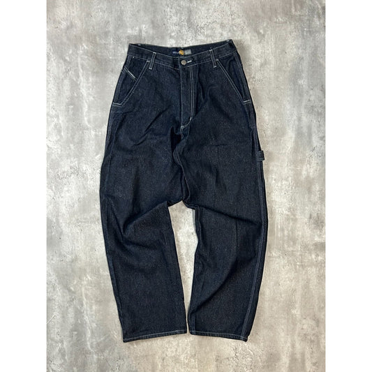 Vintage Y2K Southpole Dark Wash Sparkle Denim Workwear Style Carpenter Pants 31