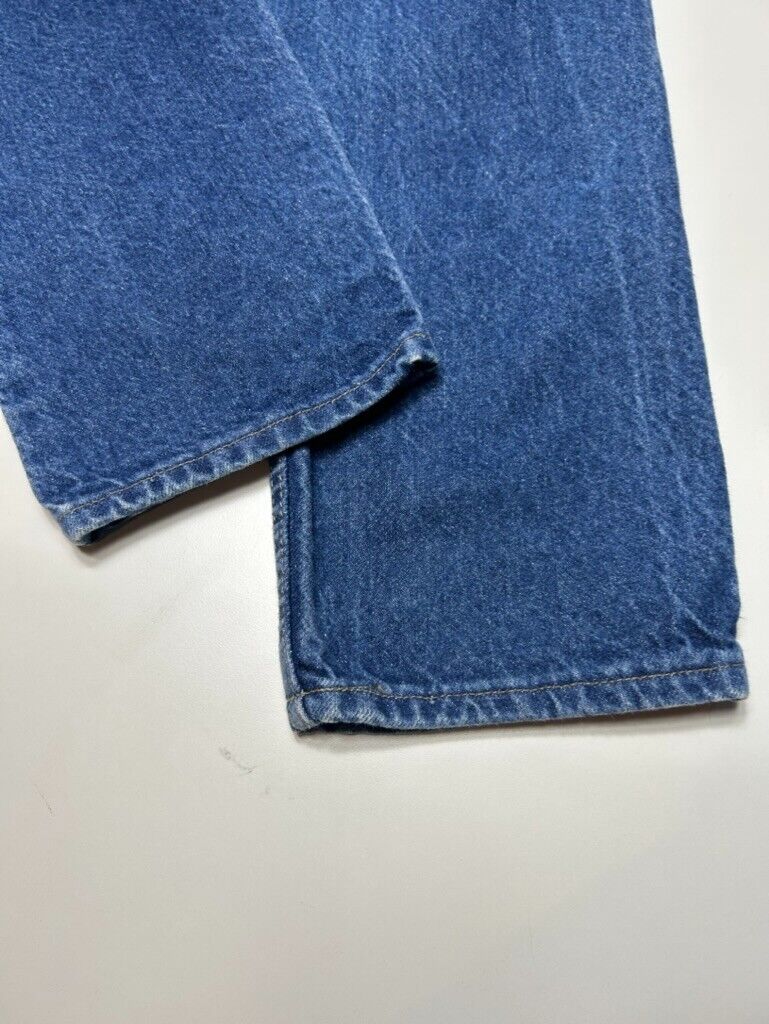 Vintage Carhartt Dark Wash Denim Workwear Pants Size 32W Blue B18 PRW