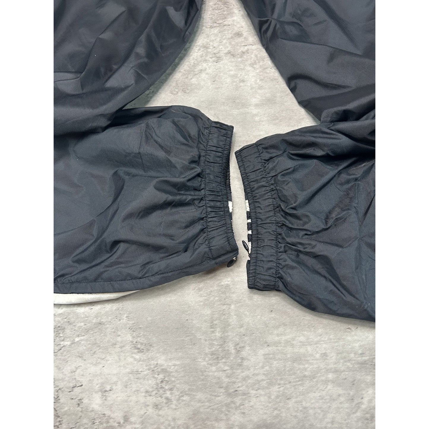 Vintage 2000s Adidas Embroidered Logo Nylon Track Pants Size 3XL Black
