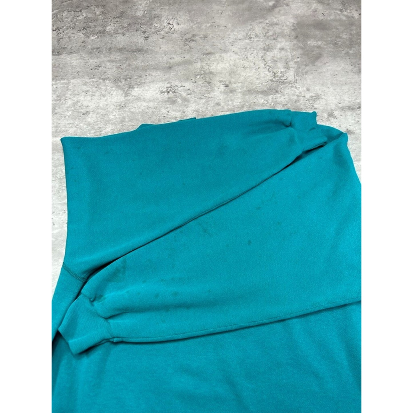 Vintage 90s Miami Dolphins NFL Big Graphic Spellout Sweatshirt Size XL Teal