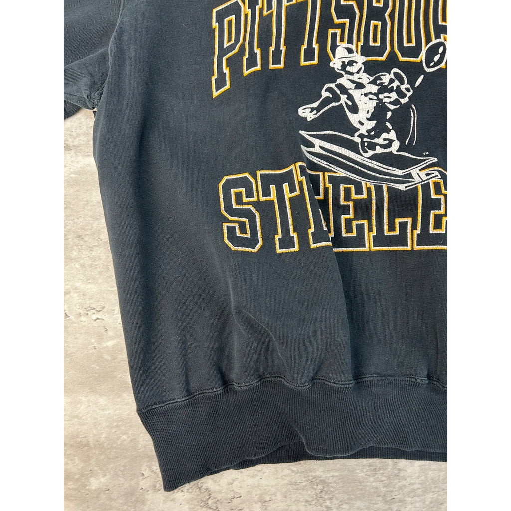 Vintage 1994 Pittsburgh Steelers NFL Graphic Spellout Logo Sweatshirt Size XL
