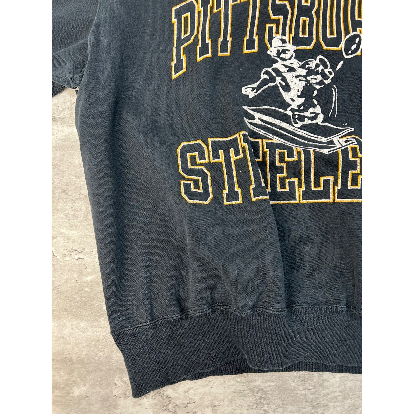 Vintage 1994 Pittsburgh Steelers NFL Graphic Spellout Logo Sweatshirt Size XL