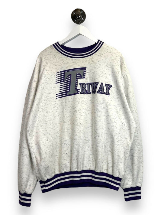 Vintage 90s Triway Collegiate Spellout Graphic Crewneck Sweatshirt Size XL