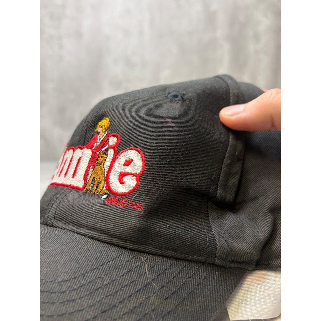 Vintage 90s Annie Comic Strip Embroidered Spellout Graphic Snapback Hat OSFA