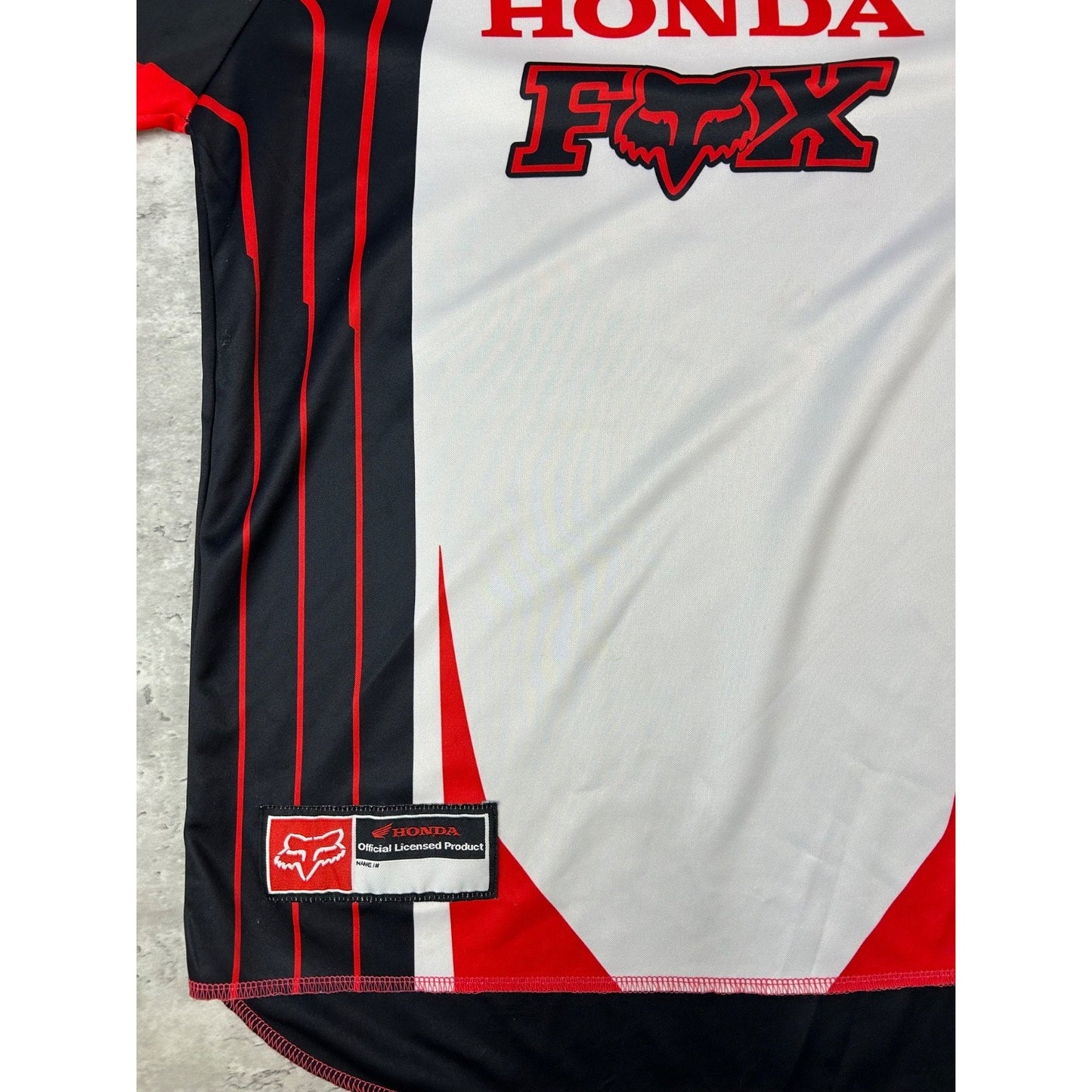 Vintage Honda Fox Racing Graphic Long Sleeve Motocross Racing Jersey Size Medium