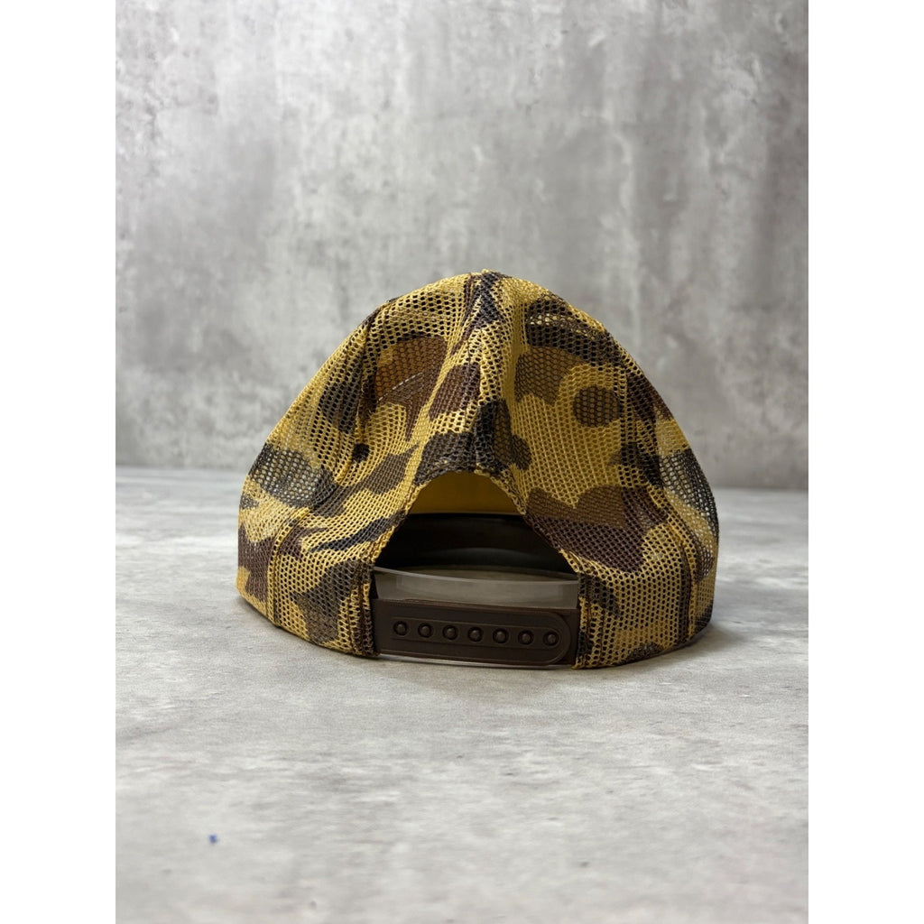 Vintage 80s Bow For It Dan Neebe Archery Two Tone Trucker Snapback Hat OSFA