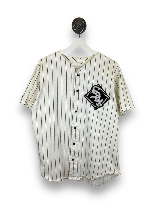 Vintage 90s Chicago White Sox MLB Stitched Pinstripe Majestic Jersey Size Large