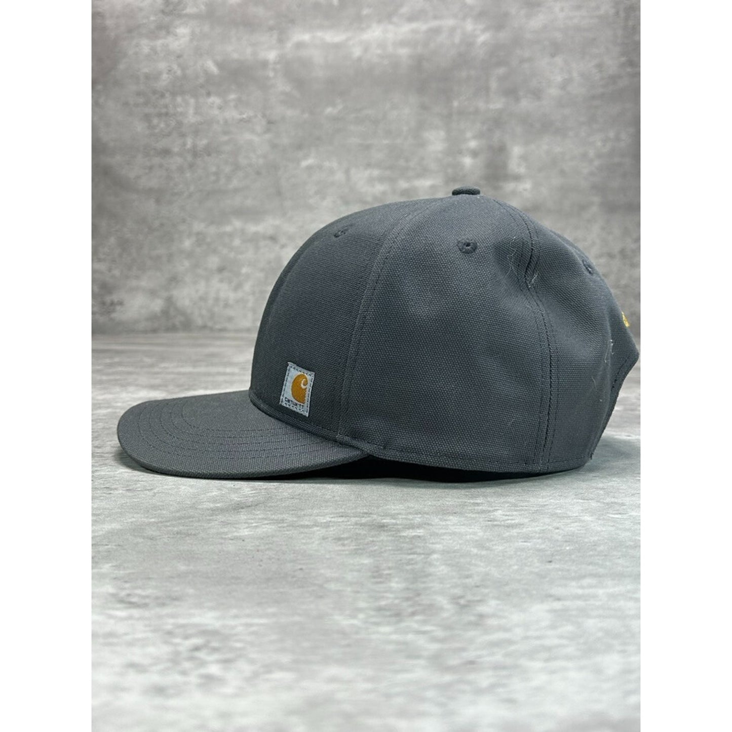 Carhartt Canvas Workwear Embroidered Patch Snapback Hat OSFA Gray