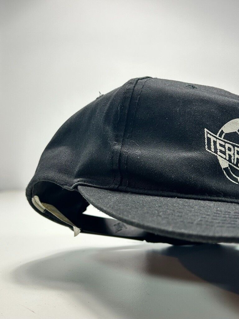 Vintage 90s Terrebonne Soccer Logo Snapback Hat OSFA Black