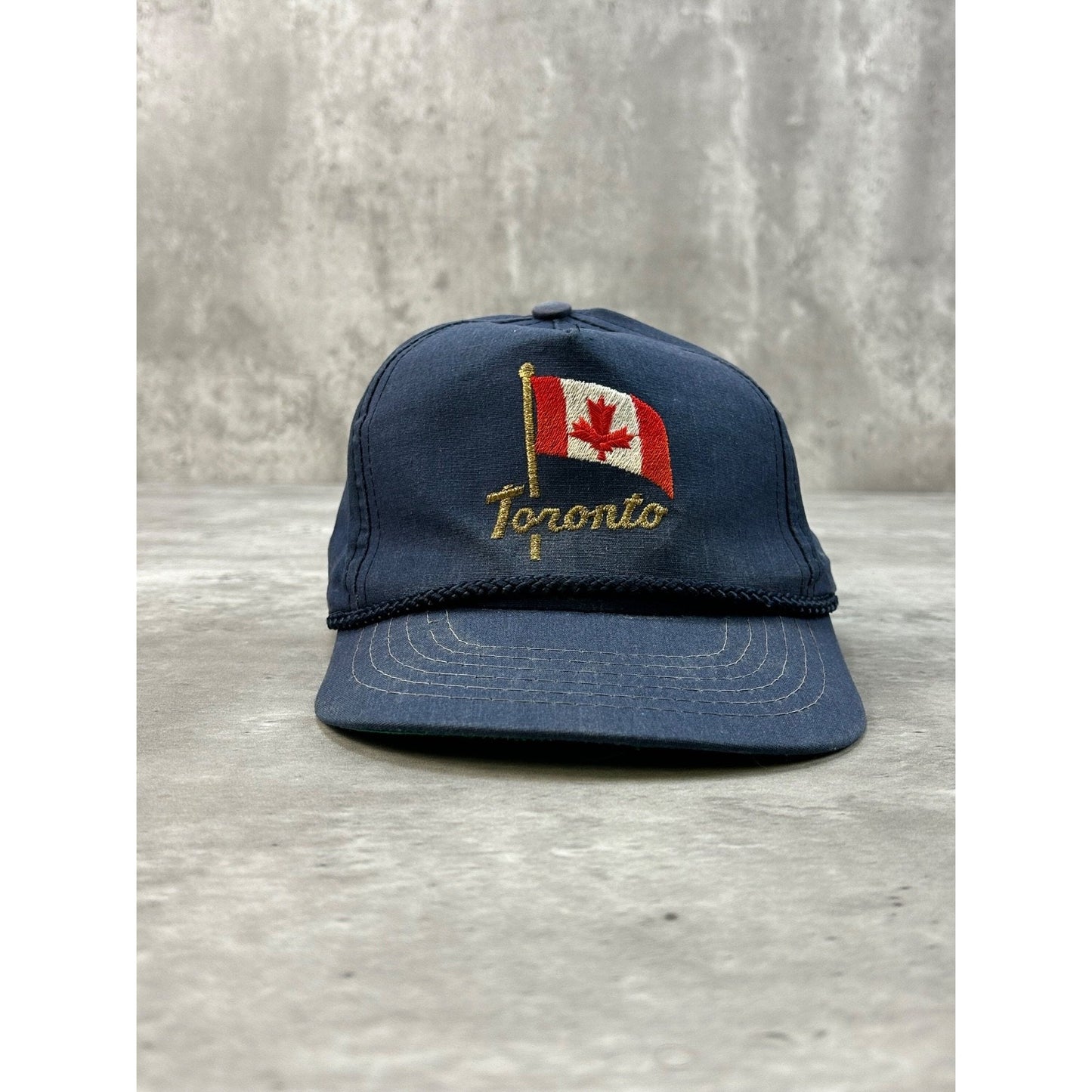 Vintage 90s Toronto Embroidered Flag Spellout Destination Snapback Hat OSFA