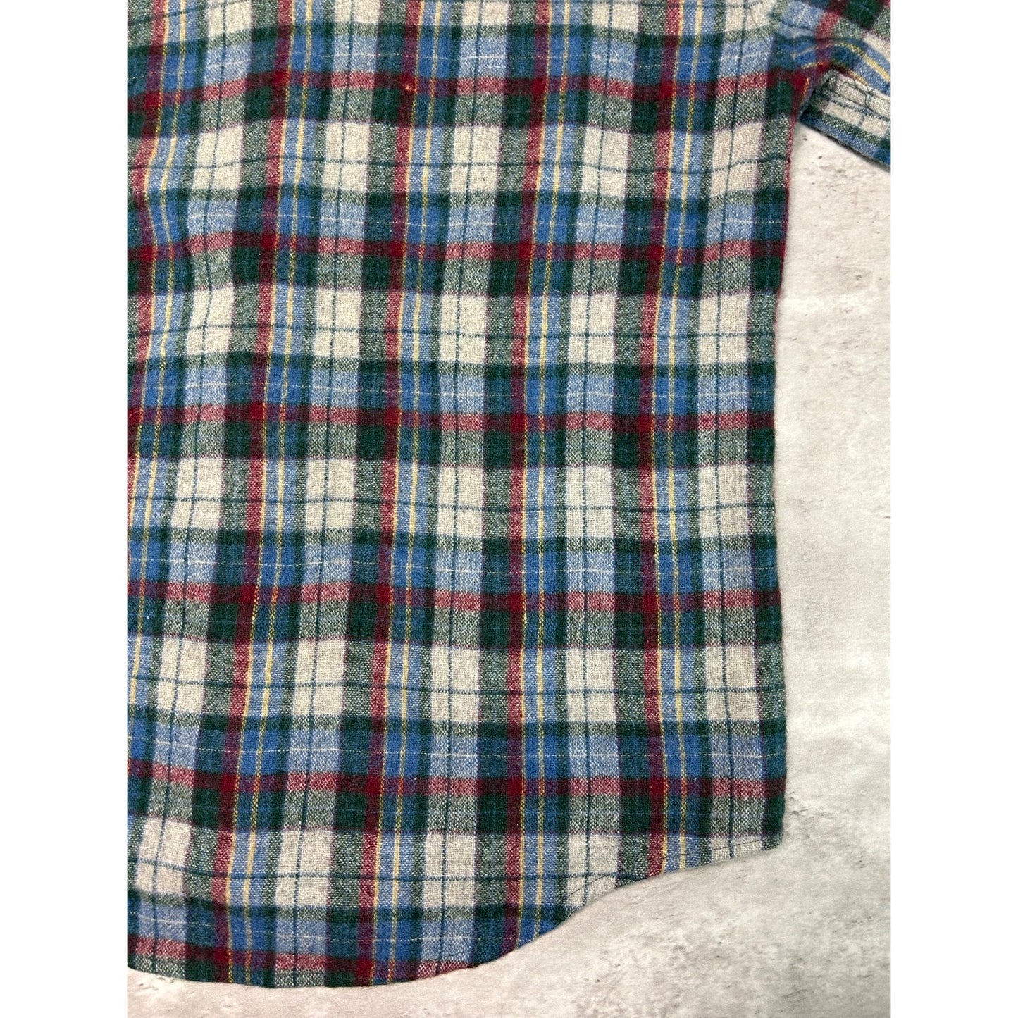 Vintage 90s Carl Michaels Plaid Double Pocket Long Sleeve Button Up Shirt Medium