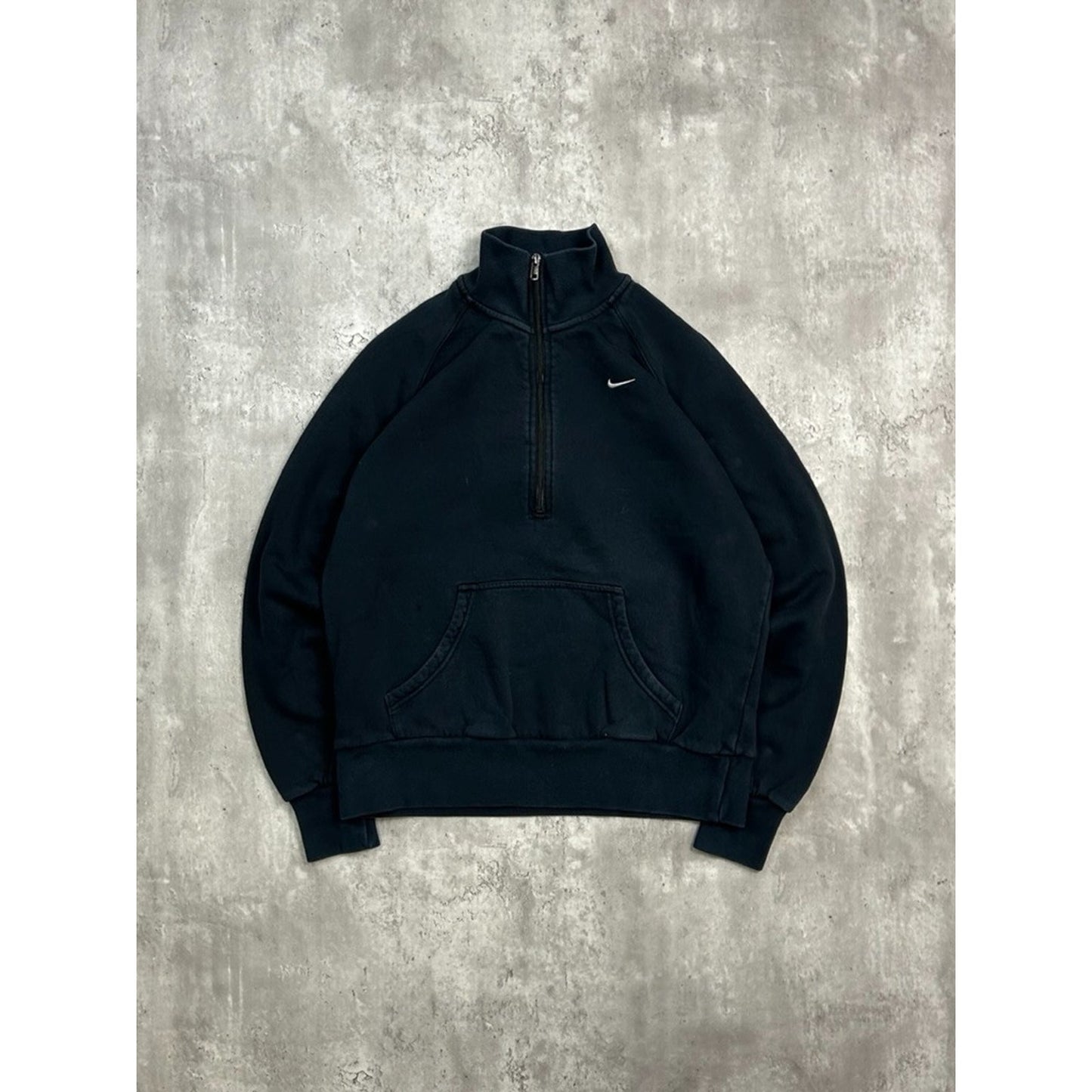 Vintage 2000s Nike Embroidered Mini Swoosh 1/4 Zip Crewneck Sweatshirt YOUTH XL