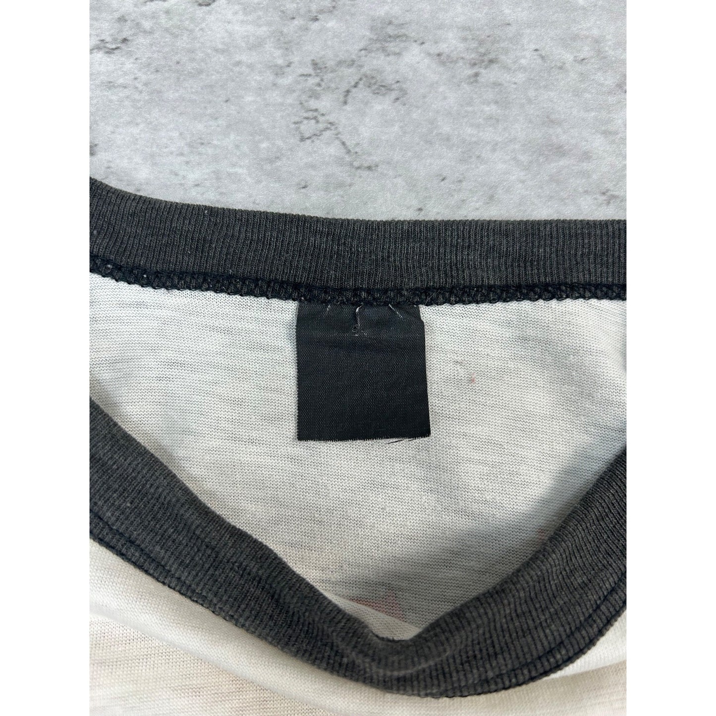 Vintage 1983 ACDC Flick Of The Switch Rock Music Raglan Band T-Shirt Size Small