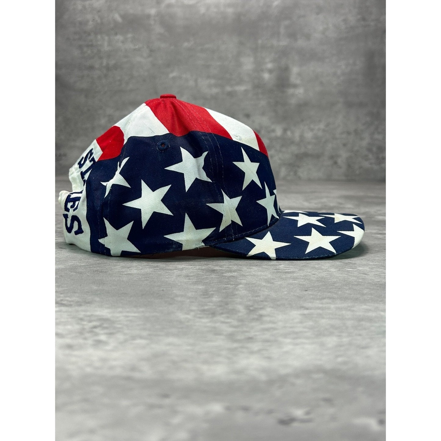 Vintage 1996 Atlanta Olympics American Flag All Over Print Snapback Hat OSFA