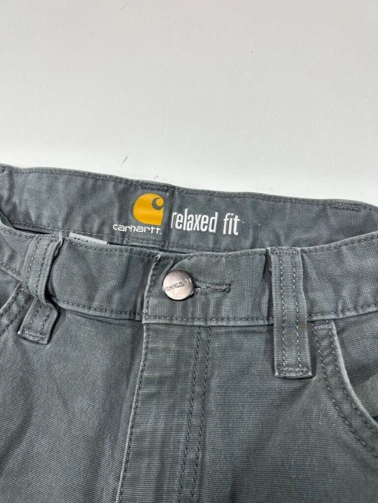 Carhartt Canvas Workwear Five Pocket Relaxed Fit Pants Size 32 Gray