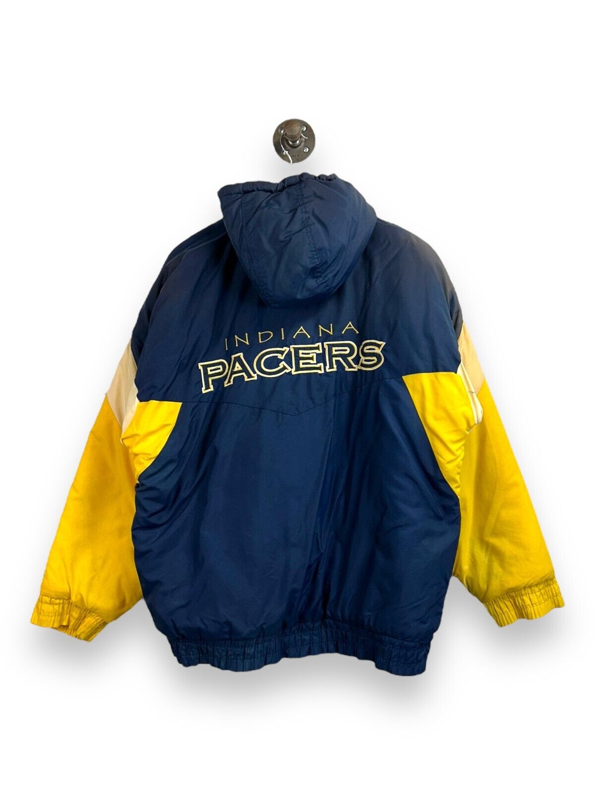 Vintage 90s Indiana Pacers NBA Embroidered Insulated Full Zip Jacket Size Large