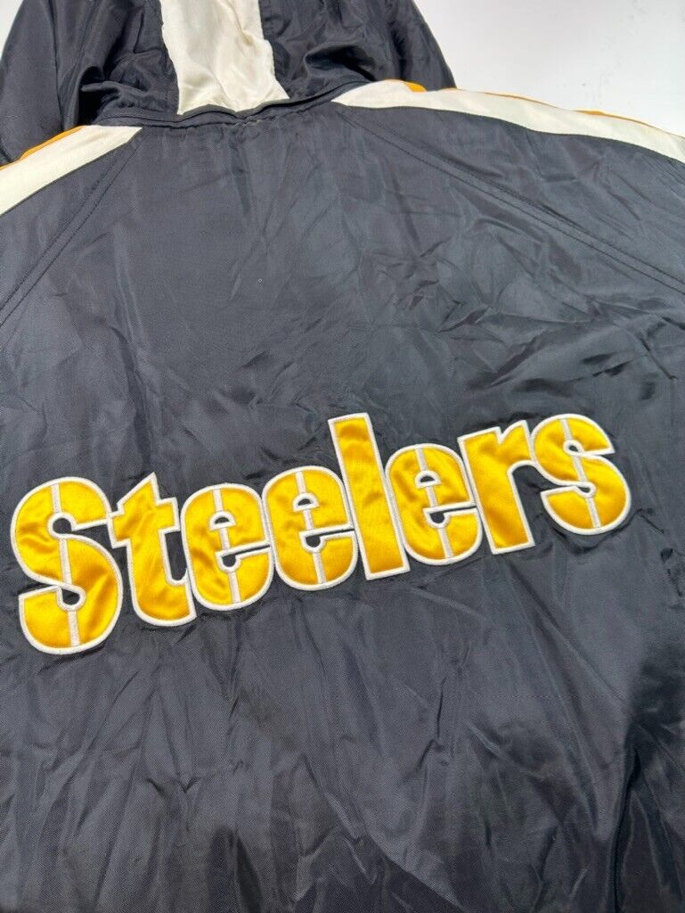 Vintage Pittsburgh Steelers Embroidered Logo insulated Starter Jacket Sz Medium