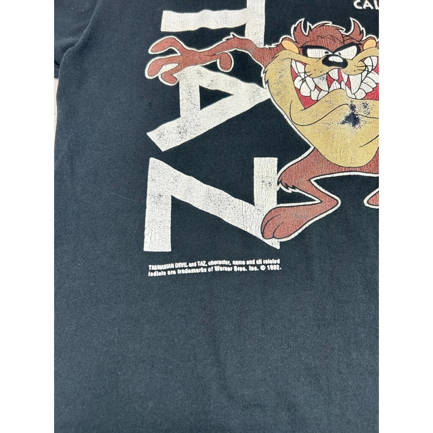 Vintage 1992 Looney Tunes Taz California Looney Tunes Cartoon T-Shirt Size Medium