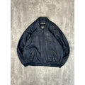 Vintage Pelle Pelle Riveted Full Zip Leather Bomber Jacket Size 2XL