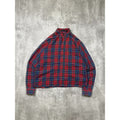 Vintage Eddie Bauer Double Pocket Plaid Cropped Button Up Shirt Size LT