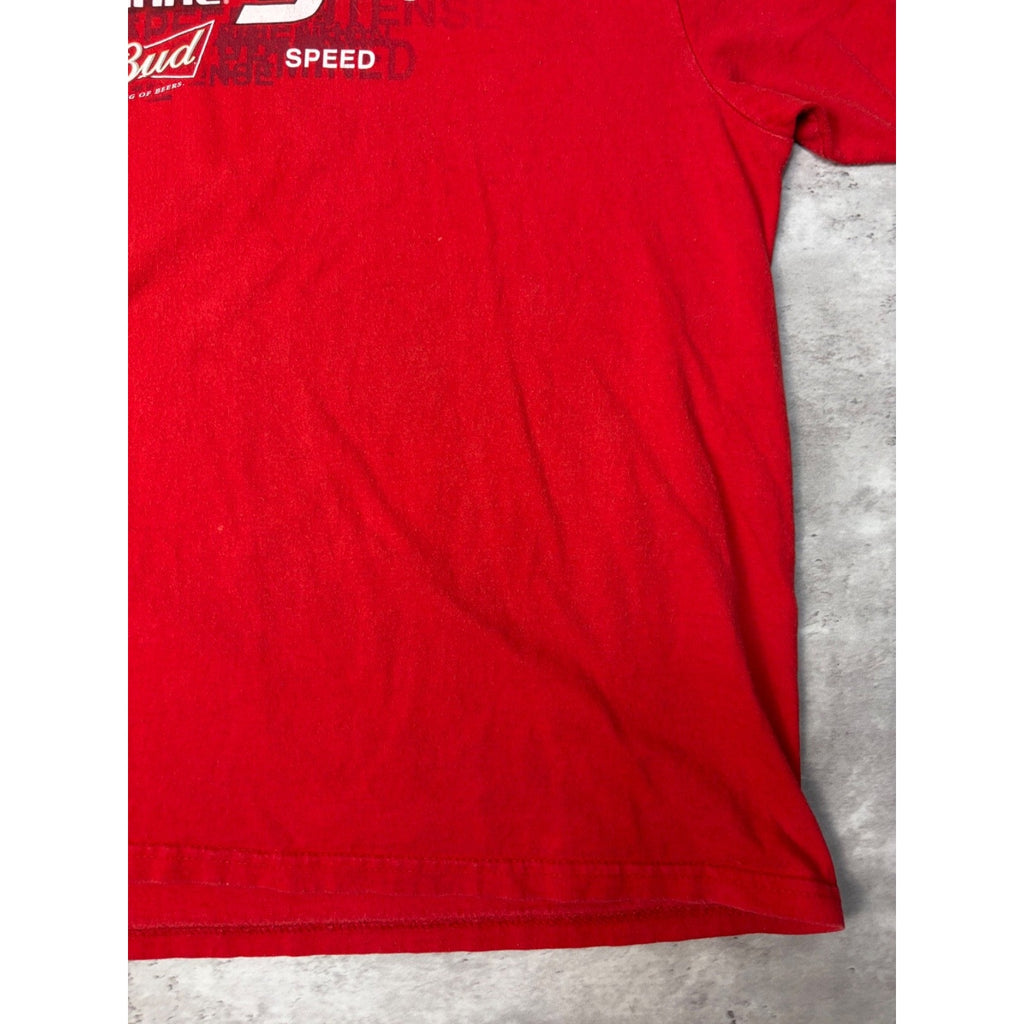 Vintage Kasey Kane #9 Nascar Bud Racing Graphic Spellout T-Shirt Size XL