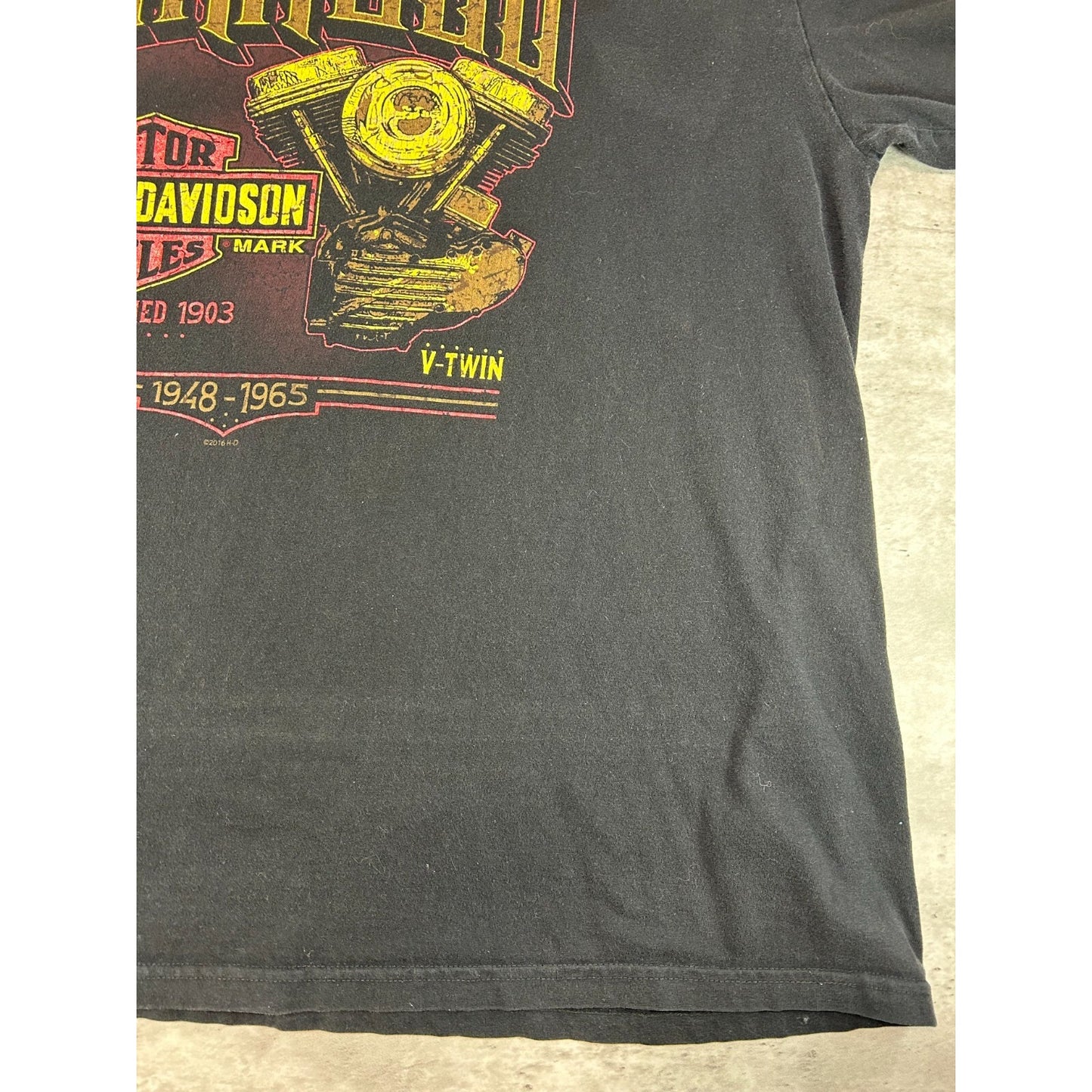 Harley Davidson Motorcycles Panhead Engine Graphic T-Shirt Size XXL