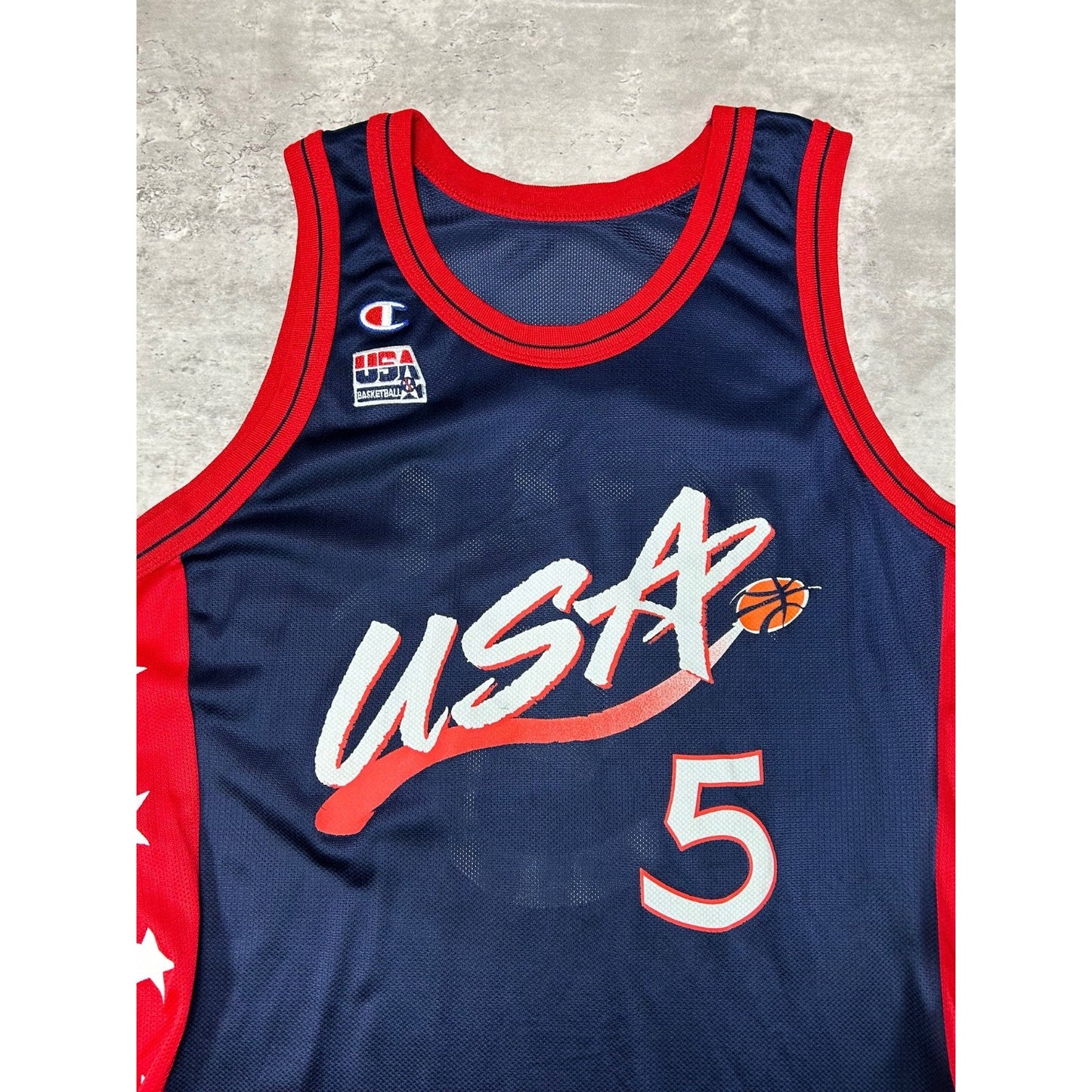 Vintage 90s Grant Hill #5 Olympic Team USA Basketball Dream Team Jersey Sz Large
