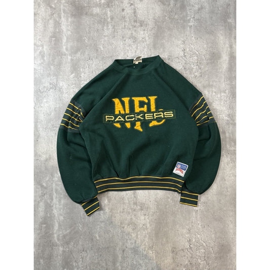 Vintage 90s Green Bay Packers NFL Embroidered Spellout Sweatshirt Size Medium