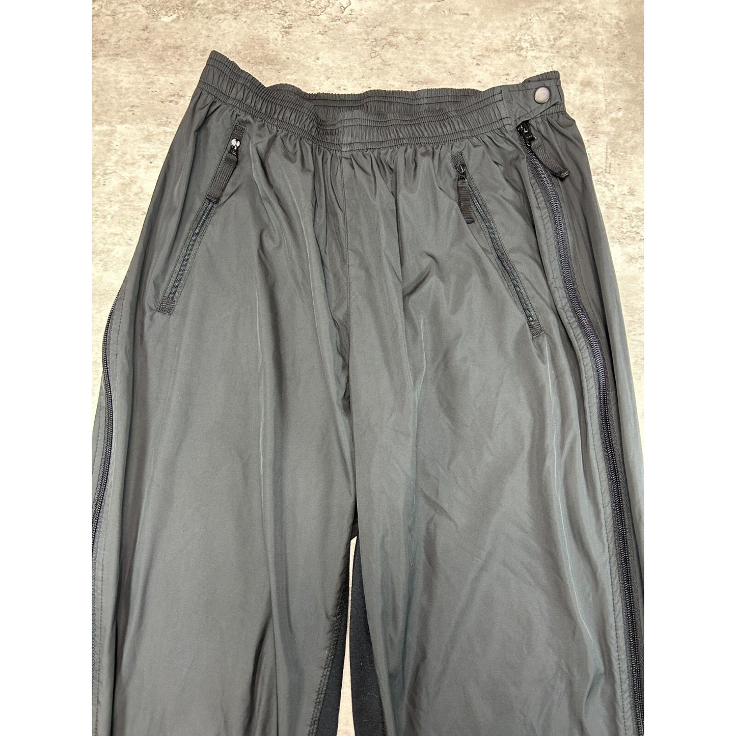 Vintage 90s Adidas Embroidered Patch Tapered Nylon Track Pants Size Small Black