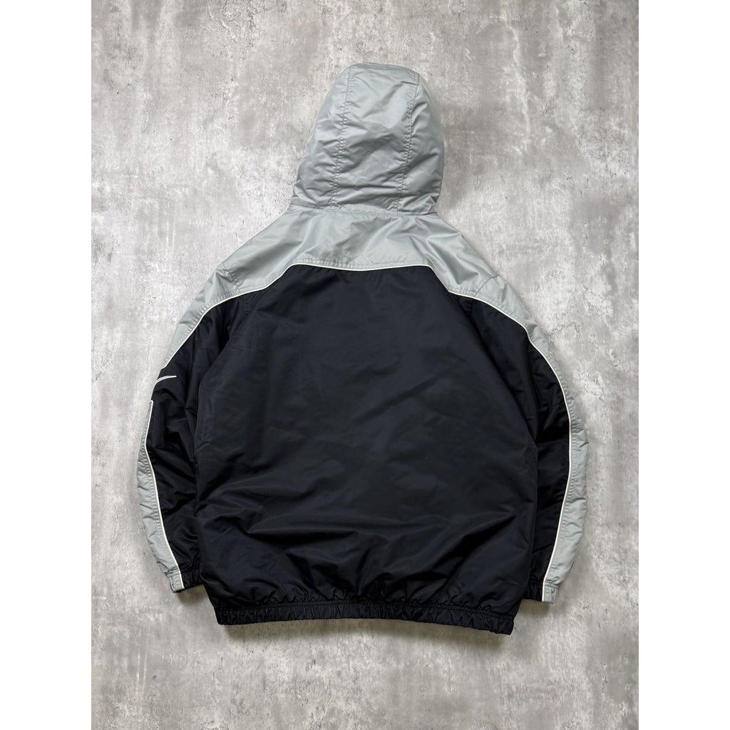 Vintage Nike Embroidered Mini Swoosh Insulated Hooded Full Zip Jacket Size Large