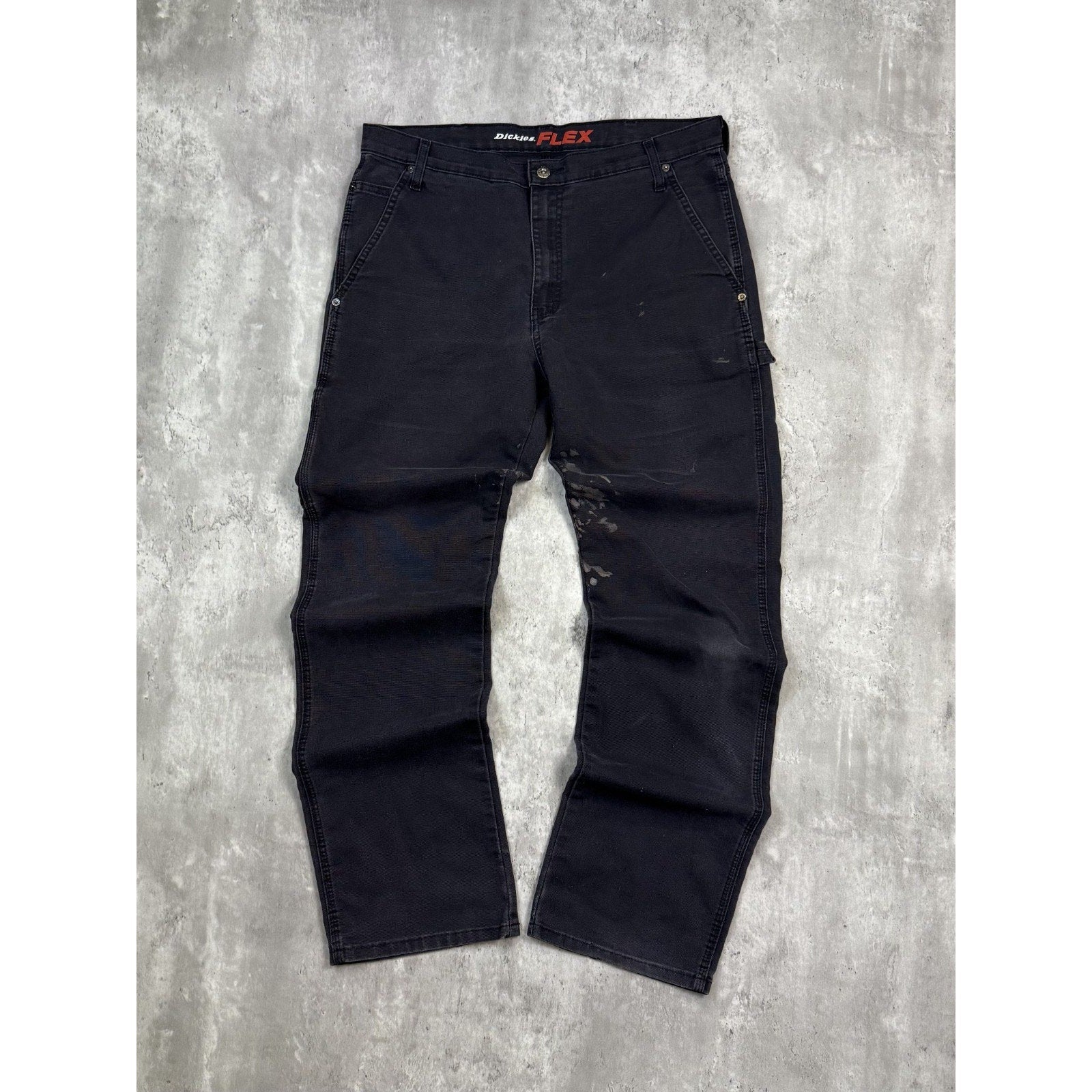Vintage Dickies Flex Canvas Workwear Carpenter Pants Size 36 Black