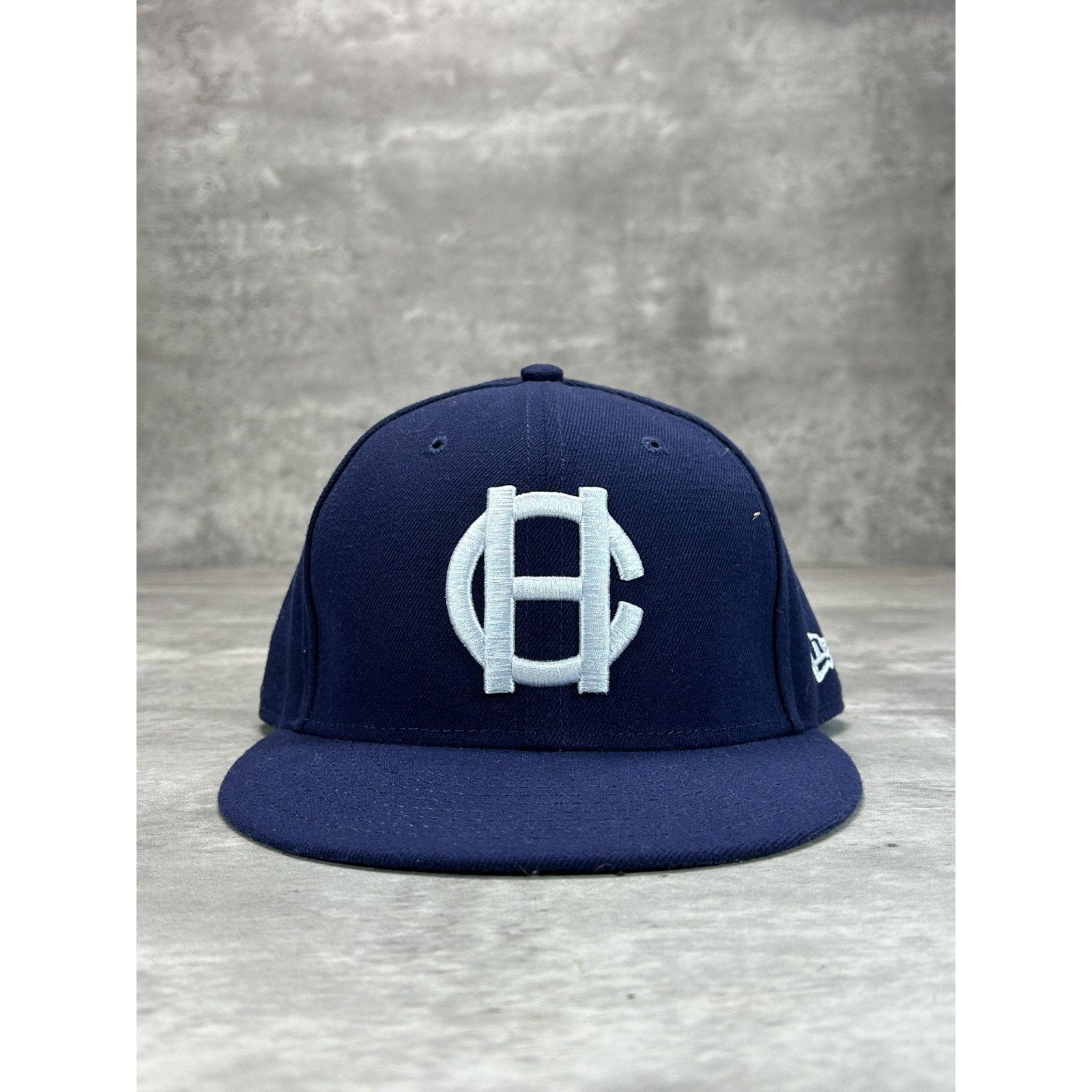 Victoria Harbourcats WCL Embroidered Logo Baseball Fitted Hat 7 1/2 Navy Blue