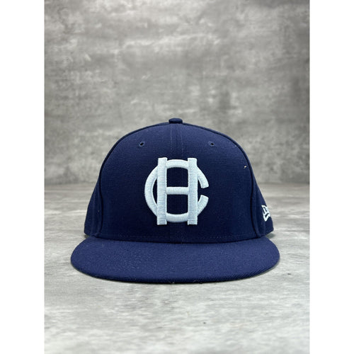 Victoria Harbourcats WCL Embroidered Logo Baseball Fitted Hat 7 1/2 Navy Blue