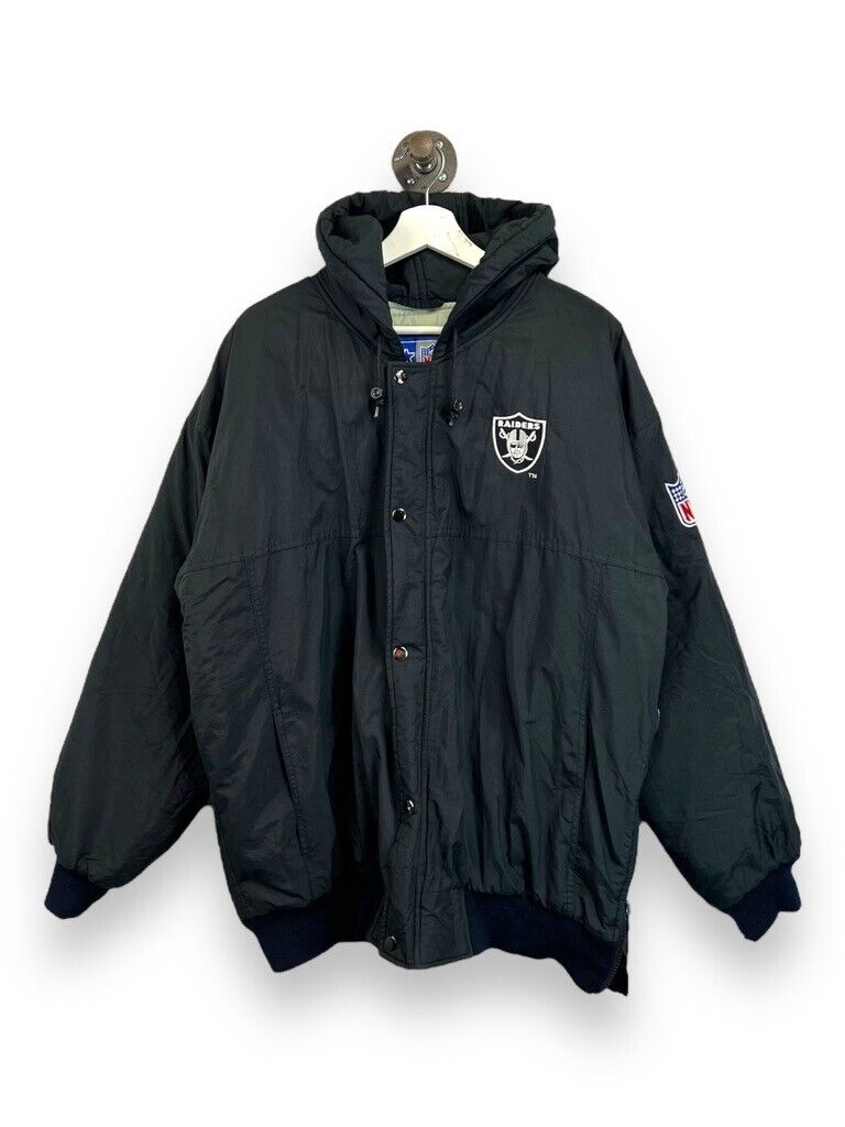 Vintage 90s Oakland Raiders NFL Insulated Full Zip Starter Jacket Size Medium