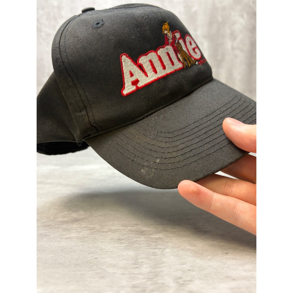 Vintage 90s Annie Comic Strip Embroidered Spellout Graphic Snapback Hat OSFA