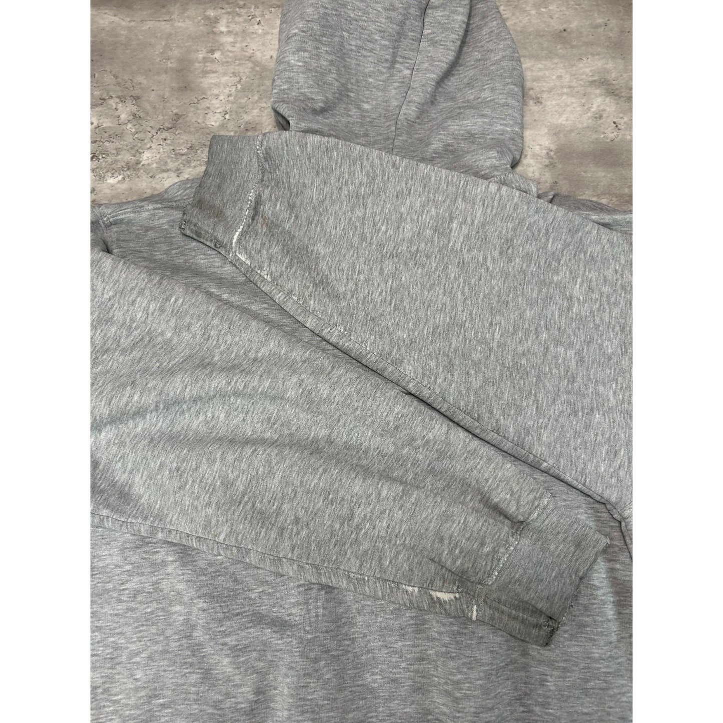 Vintage 2000s Nike Embroidered Mini Swoosh Hooded Sweatshirt Size Large Gray