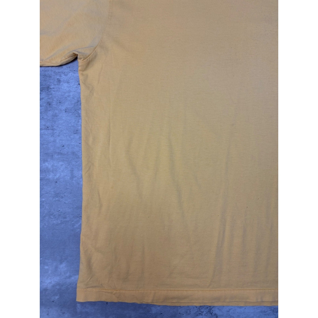 Vintage 90s Polo Ralph Lauren Embroidered Pony Yellow Pocket T-Shirt Size Large