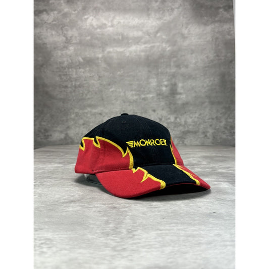 Vintage Monroe Embroidered Spellout Abstract Stitch Strapback Hat OSFA