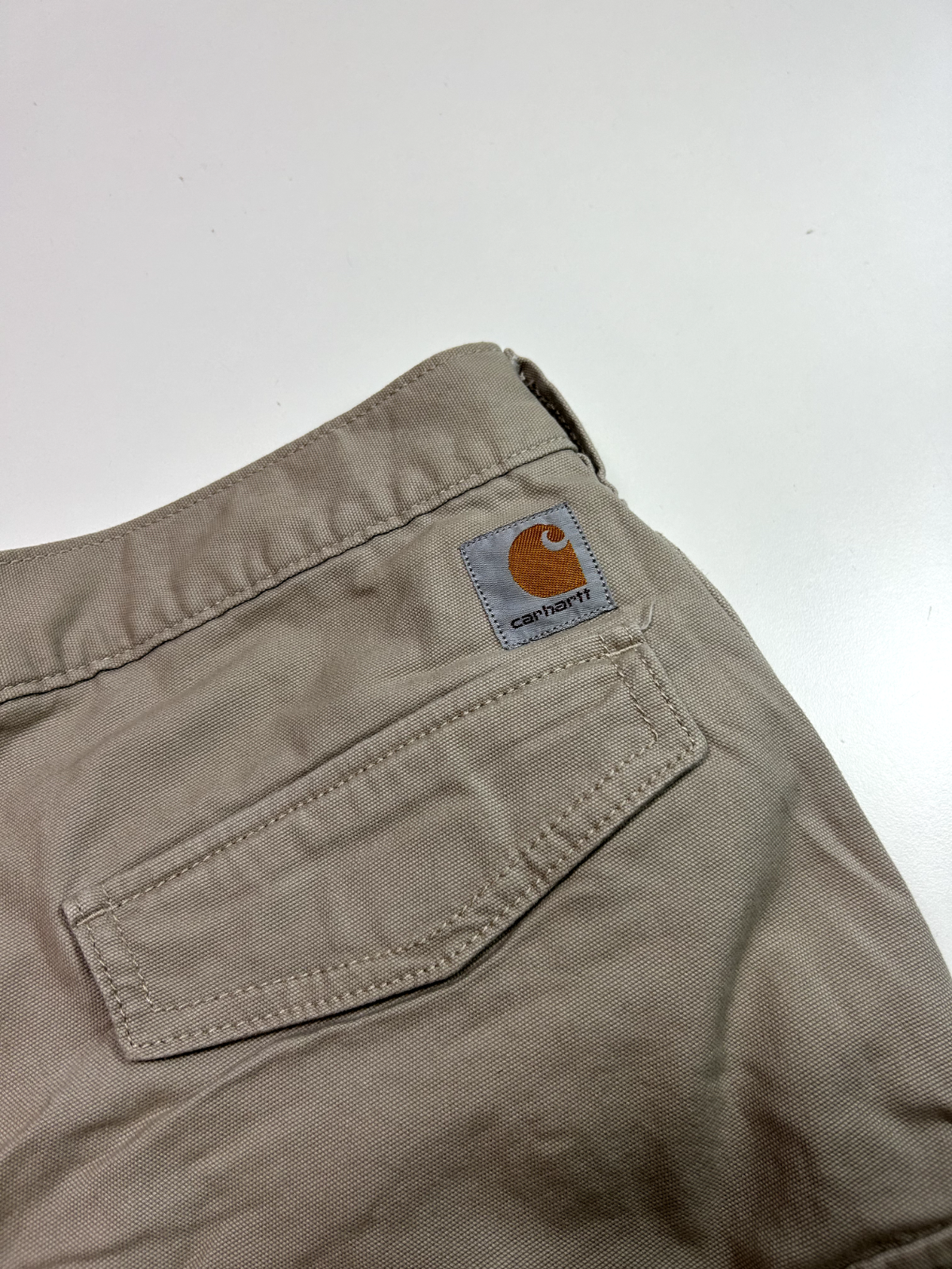 Carhartt Relaxed Fit Canvas Workwear Cargo Shorts Size 32 Beige