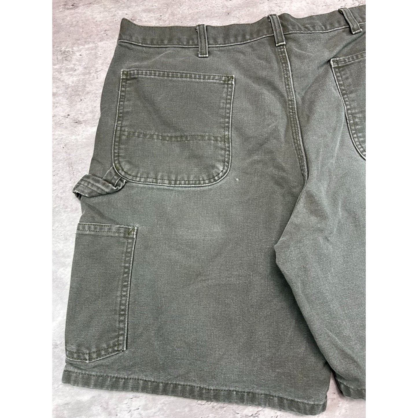 Vintage Carhartt Canvas Workwear Carpenter Shorts Size 38 Green