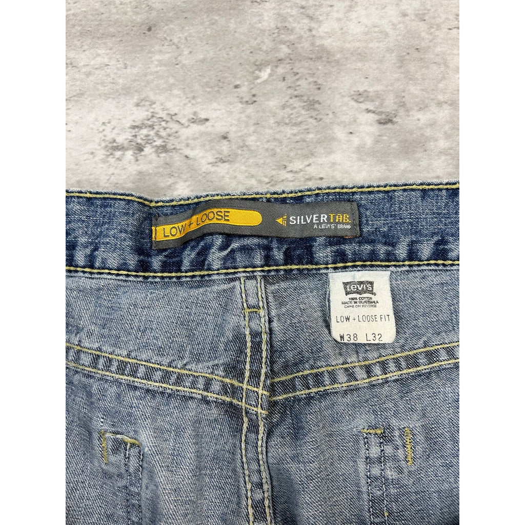 Vintage 2000s Levis Silvertab Loose Fit Dark Wash Denim Pants Size 39