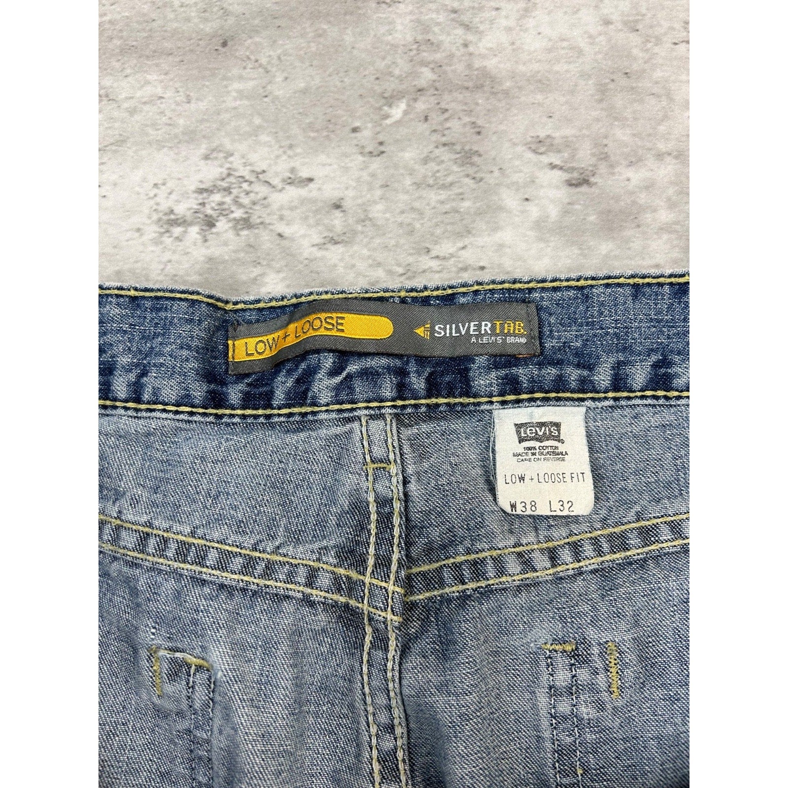 Vintage 2000s Levis Silvertab Loose Fit Dark Wash Denim Pants Size 39